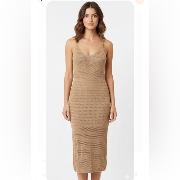 Almost Famous Dresses & Skirts - Almost FamousElegant Tan Knit Dress